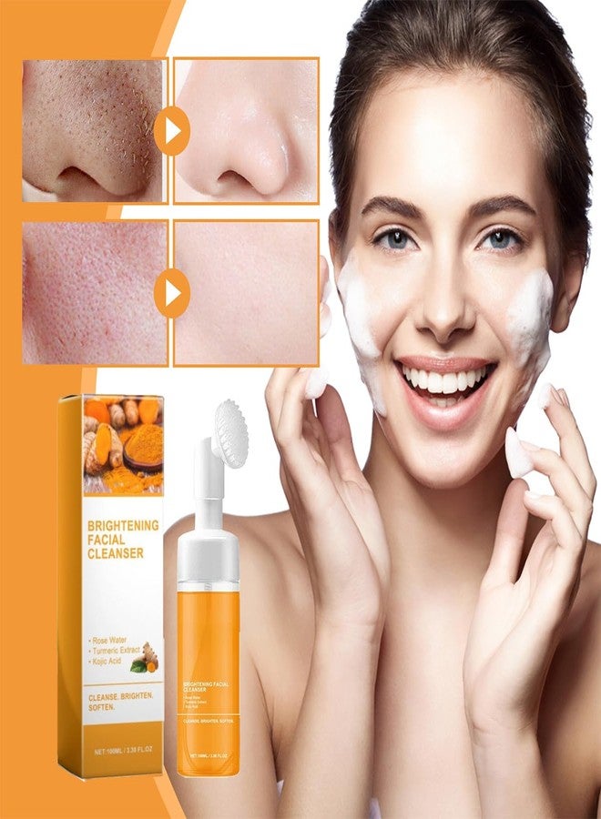 Baorder 4Pcs Turmeric Wash and Care Set,Tuemeric Facial Cleanser, Turmeric Cleansing Exfoliating Pads,Handmade Soap Bubble Mesh Bags,Turmeric Soap Combo,Skin Care Set for Face & Body,Deep Cleansing - Image 2